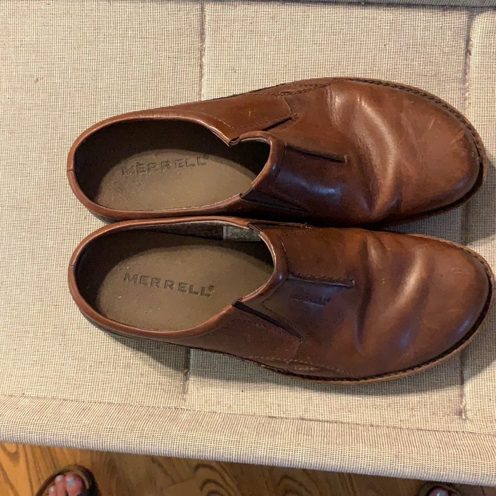 Morrell brown slip on shoes